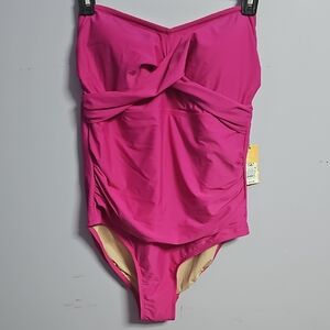 Kona Sol Beige One-Piece Swimsuit‎
